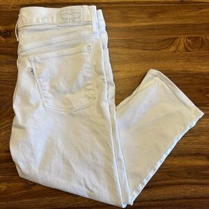 Levi's Women's White Straight Leg Jeans
